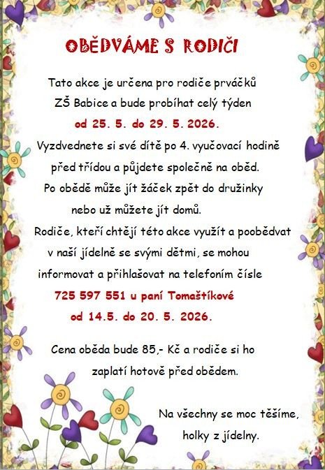 Obědváme s rodiči